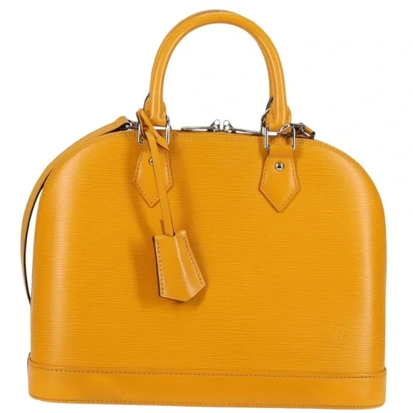 LOUIS VUITTON Epi Alma Citron PM Hand Bag Mimosa with the Matching LV strap - Picture 2 of 15
